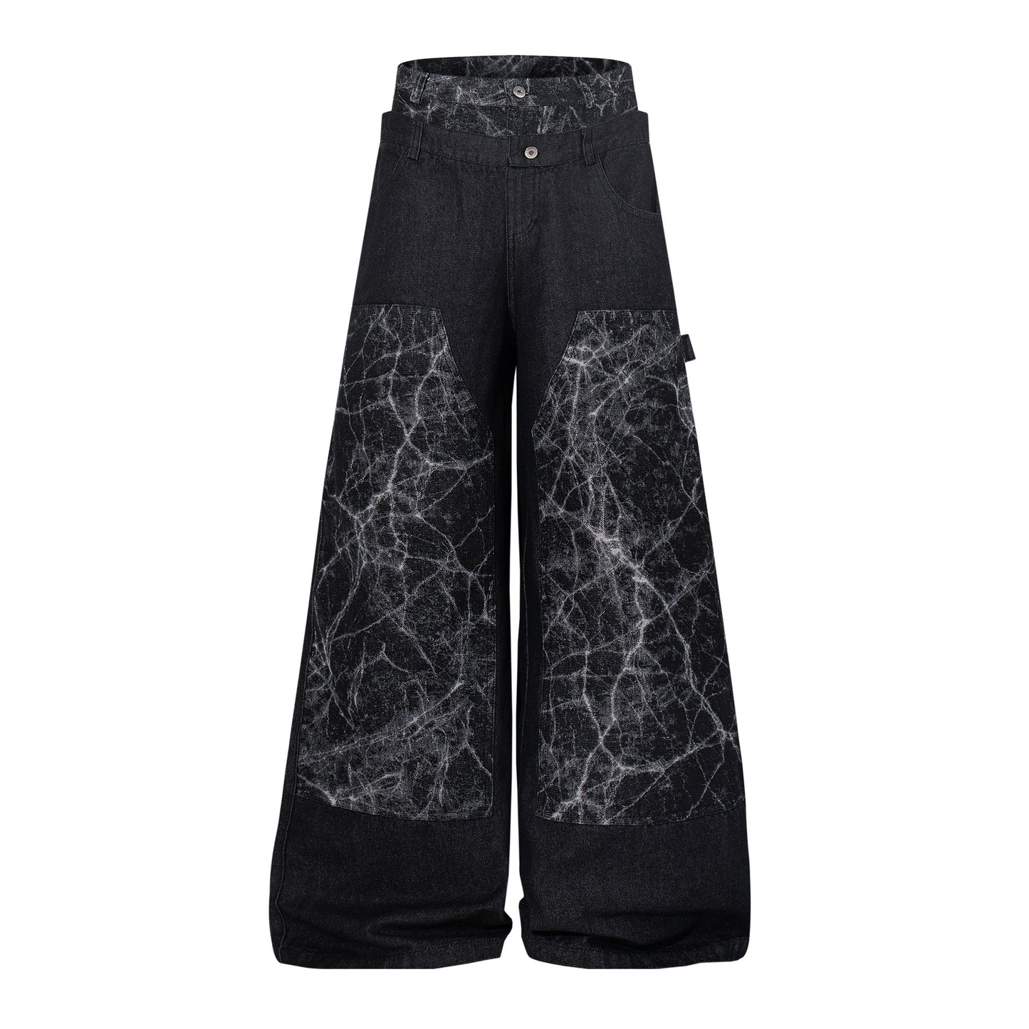 Heavy Wash Workwear Wide Leg Denim Jeans WN25653