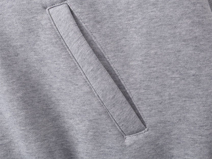 Letter Embroidery Oversize Zipper Hoodie WN11528