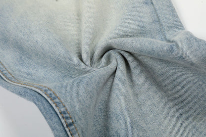 Washed Whisker Wide Leg Denim Jeans WN26092