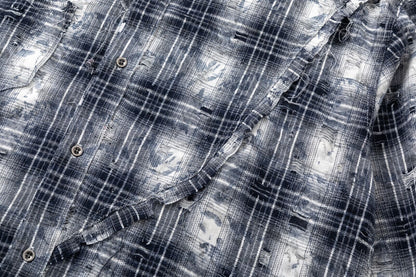 Plaid Design Long Sleeve Shirt WN15482