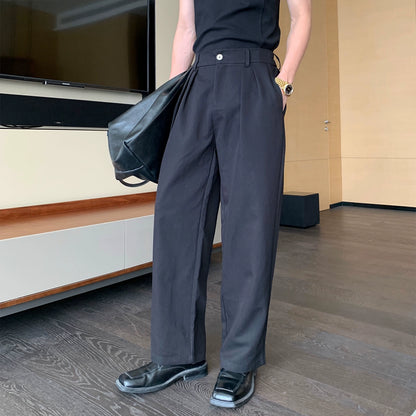 Plain Long Sleeve Shirt & Straight Pants Setup WN20483