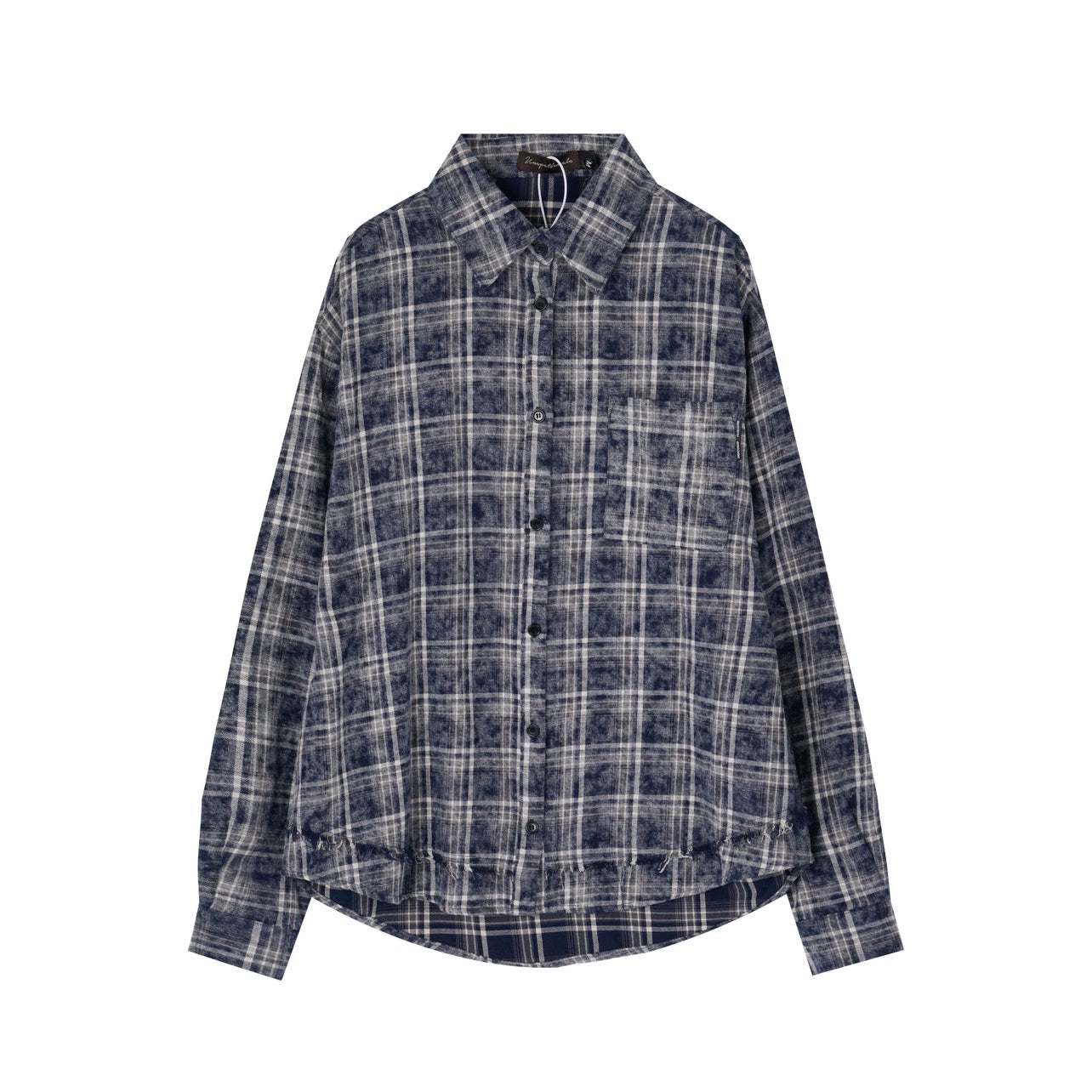 Washed Plaid Long Sleeve Shirt WN8736