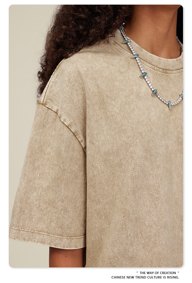 Washed Heavyweight Oversize Short Sleeve T-Shirt WN6078