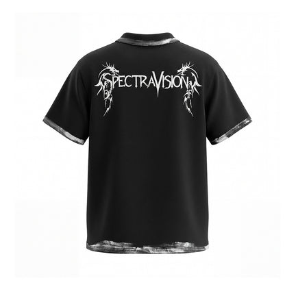 Thorn Graphic Washed Short Sleeve Polo Shirt WN25613