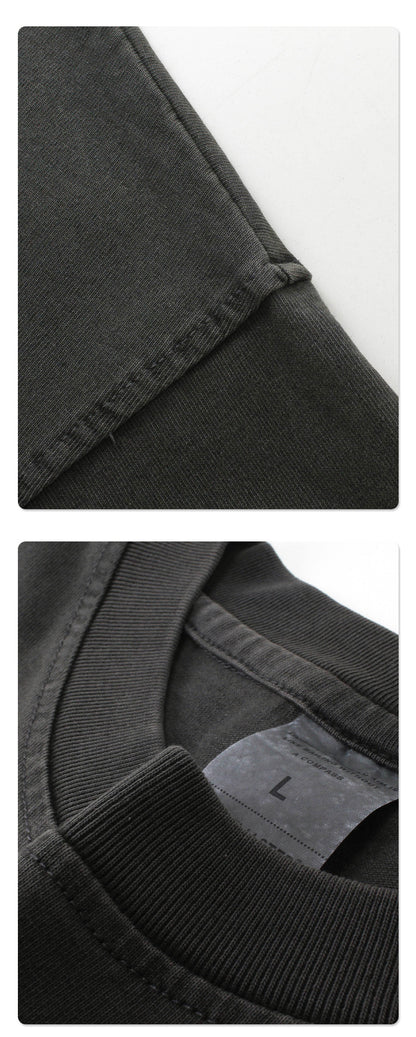 Oversize Washed Short-sleeve-T-shirt & Washed Short Sweatpants Setup WN6633