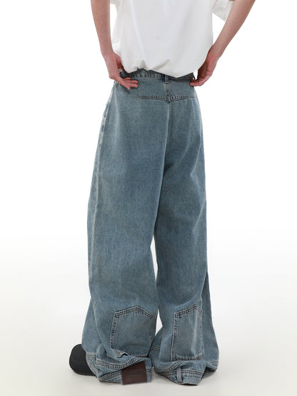 Wide-leg Straight Denim Jeans WN4948