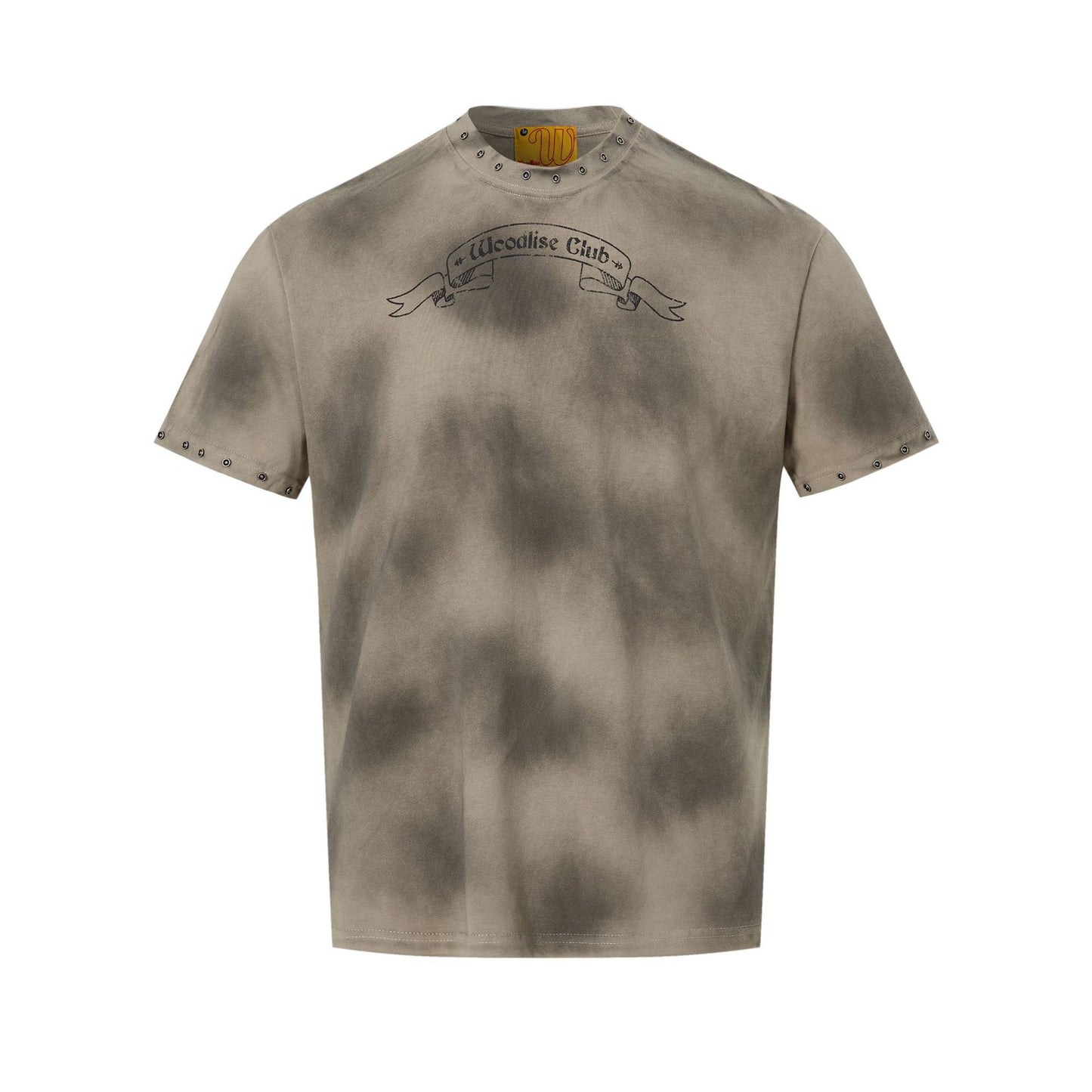 Washed Gradient Letter Print Short Sleeve T-Shirt WN23585