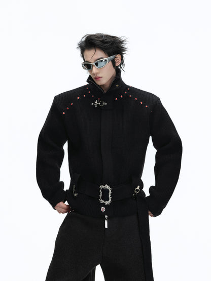 Cropped Zipper Knit Cardigan Jacket WN22681