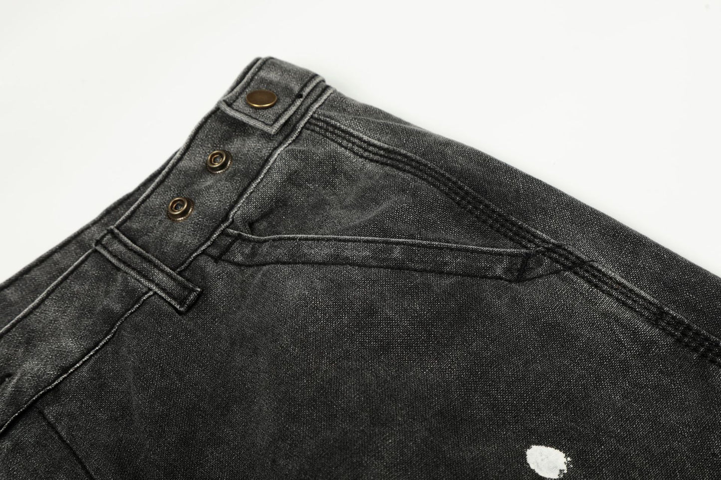 Washed Paint Straight Denim Jeans WN26056