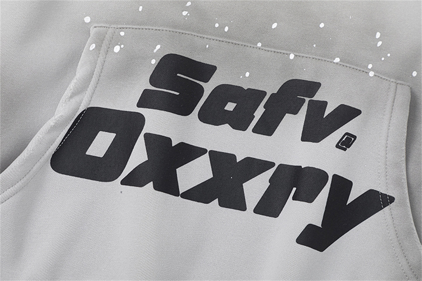 Letter Print Fleece Oversize Pullover Hoodie WN11195