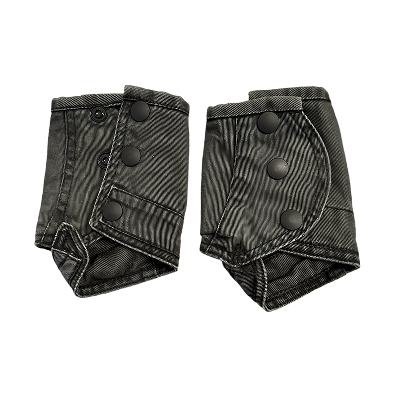 Deconstructed Washed Fingerless Gloves WN21973