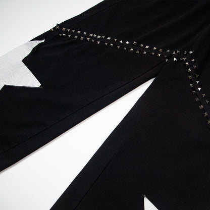 Star Studs Wide Leg Denim Jeans WN25509