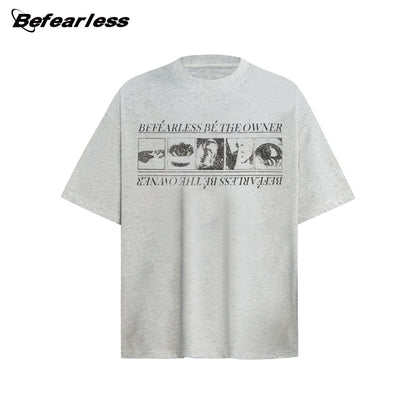 Graphic Letter Print Short Sleeve T-Shirt WN26174