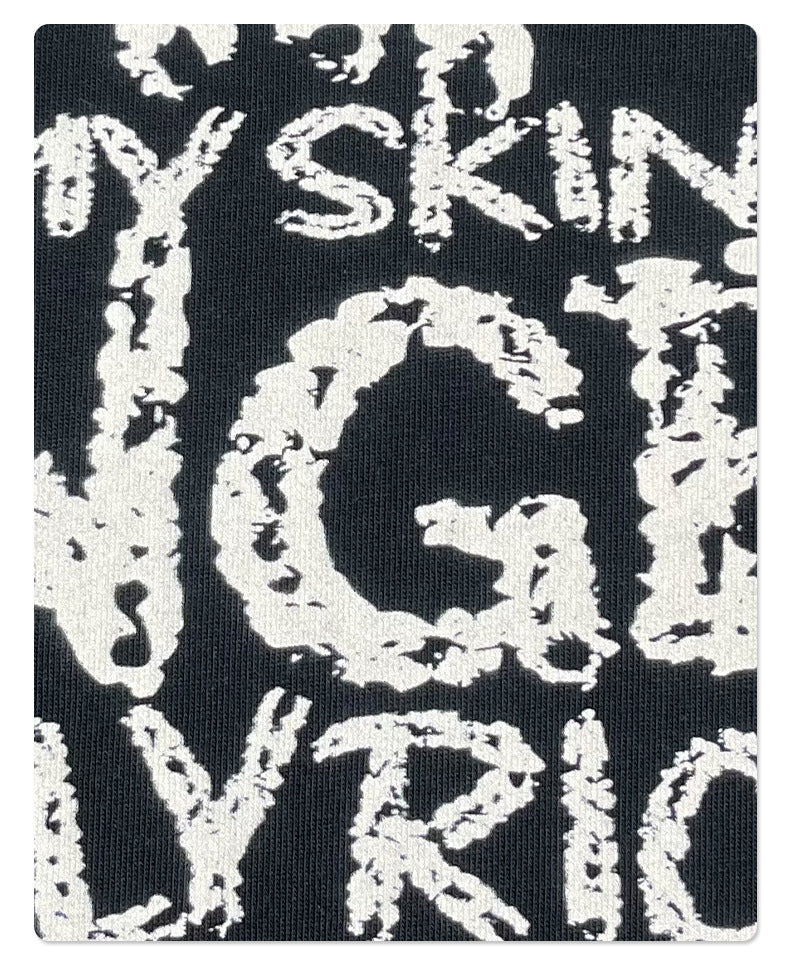 Fake Layered Print Oversize Round Neck Long Sleeve T-Shirt WN10000