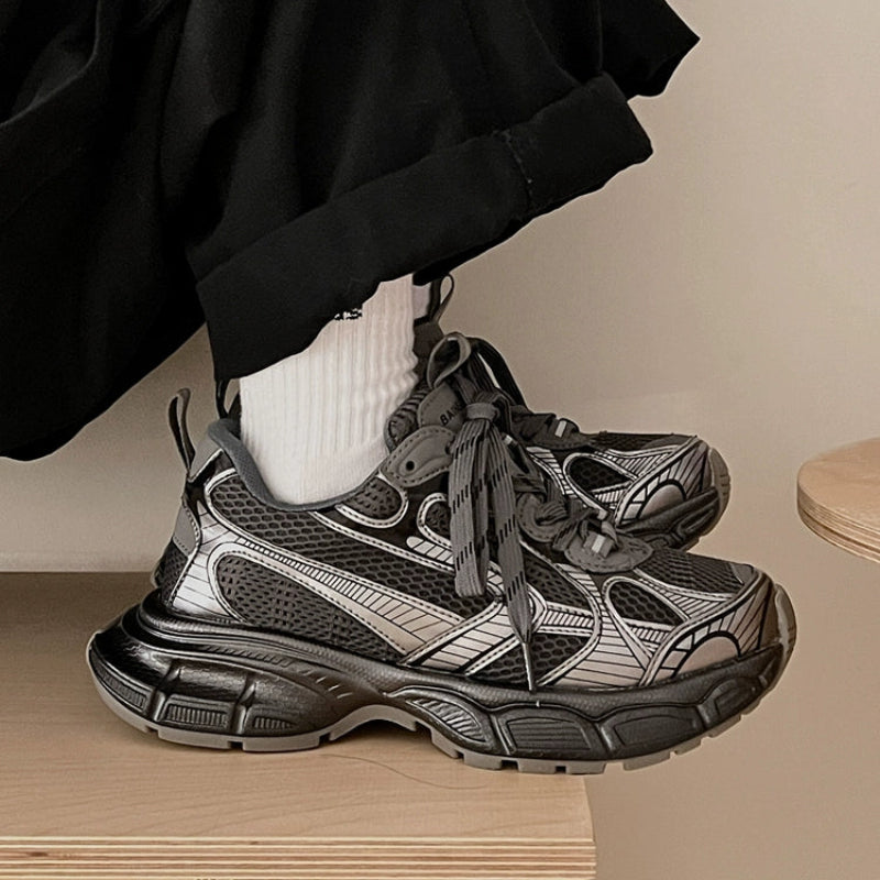 Mesh Thick Sole Sporty Sneakers WN21247