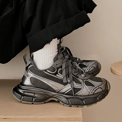 Mesh Thick Sole Sporty Sneakers WN21247