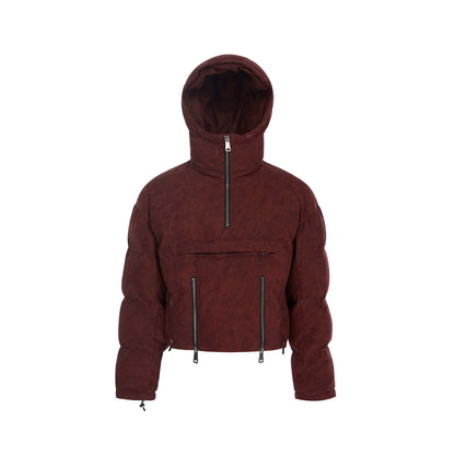 Heavyweight Washed Short Hooded Puffer Jacket WN12112