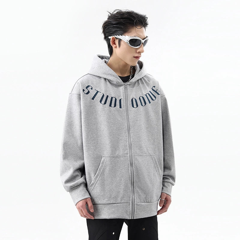 Heavyweight Embroidery Zipper Hoodie WN10319