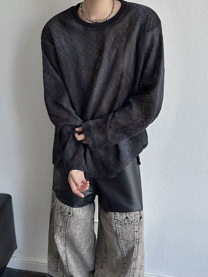 Tie-Dye Sheer Long Sleeve T-Shirt WN19358