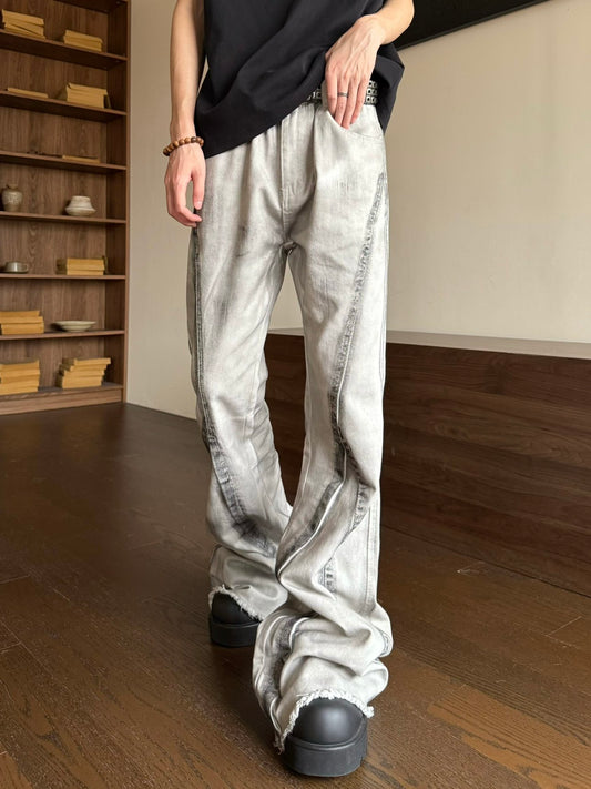 Structural Damage Gradient Flare Denim Jeans WN23185