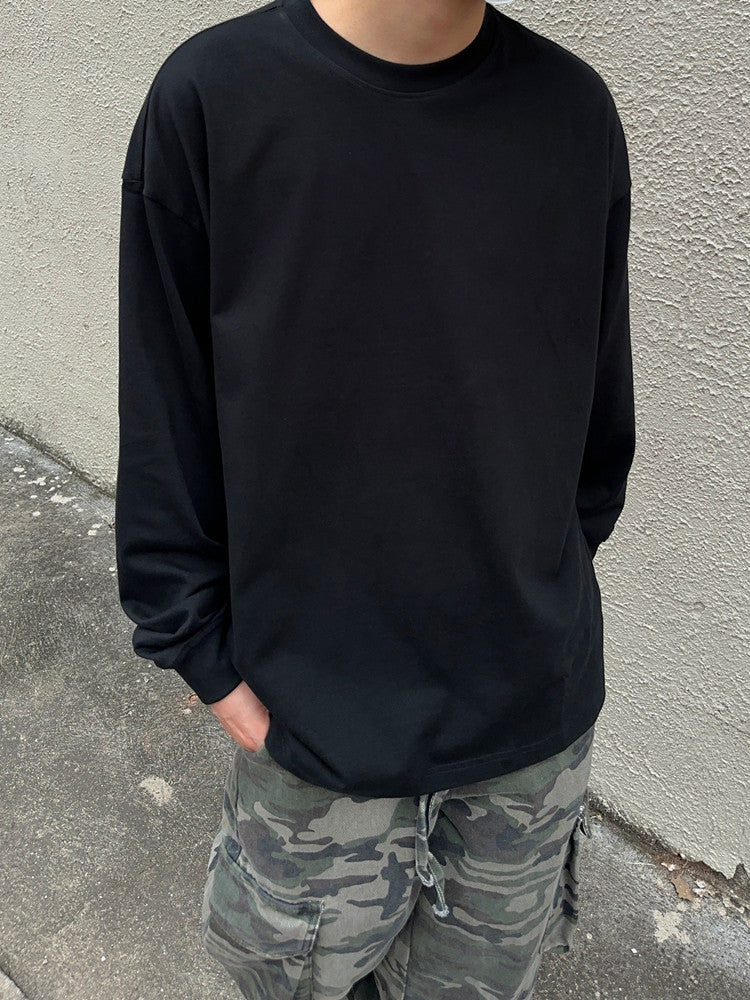 Heavyweight Oversize Basic Long Sleeve T-Shirt WN24358