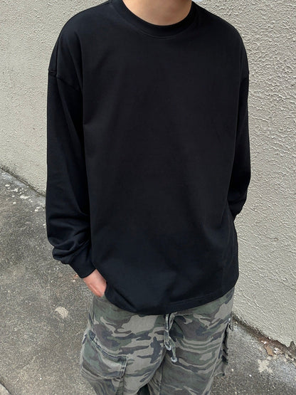 Heavyweight Oversize Basic Long Sleeve T-Shirt WN24358