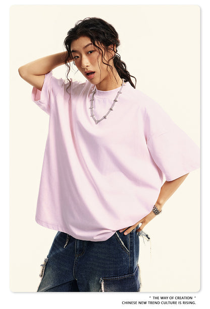 Washed Oversize Short-sleeve T-shirt WN6456