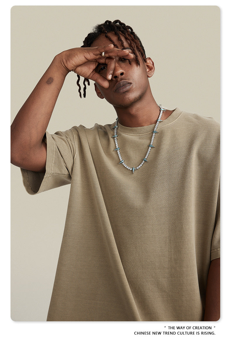 Water Washed Heavyweight Oversize Short Sleeve T-Shirt WN6077