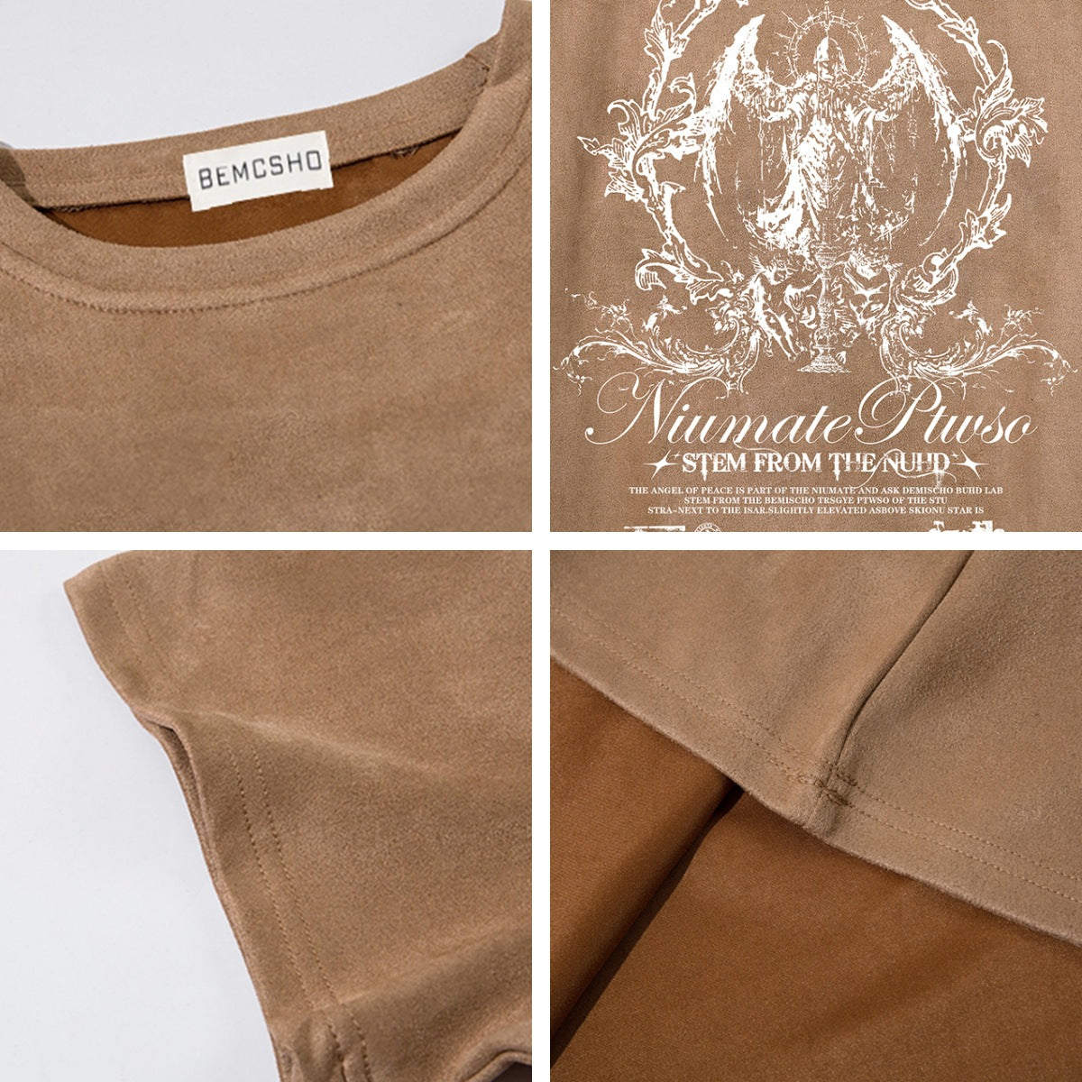 Thorn Letter Print Short Sleeve T-Shirt WN26959
