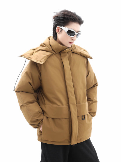 Oversize Hooded Thickened Workwear Puffer Jacket WN10343