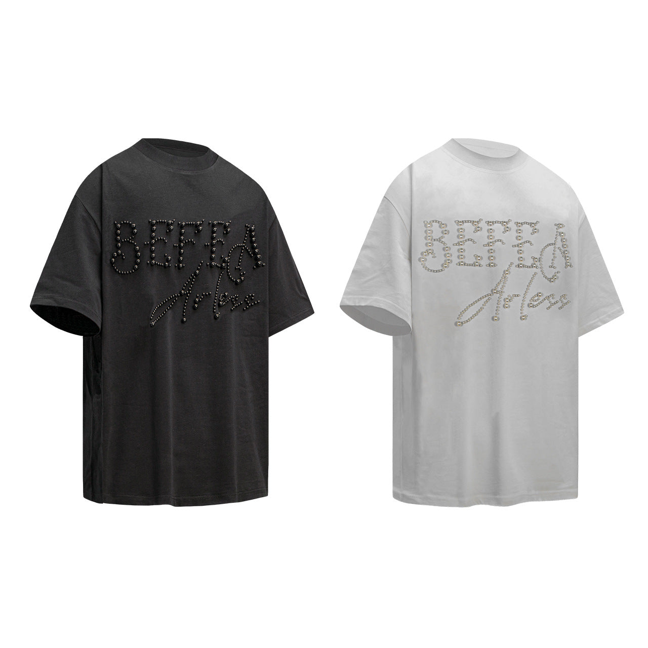 Heavyweight Beads Graphic Oversize Short Sleeve T-Shirt WN26086