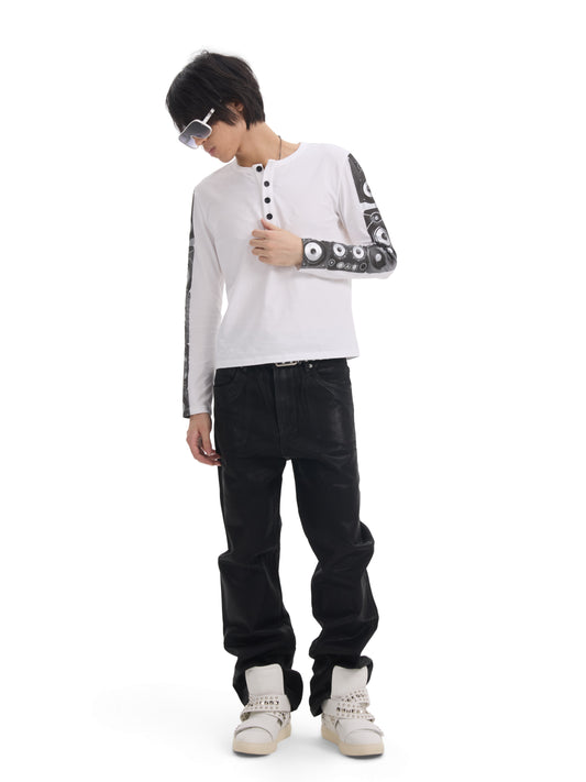 Straight Coated Denim Jeans WN27200