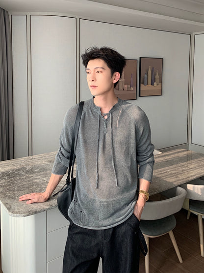 Lightweight Breathable Knit Sweater WN20471