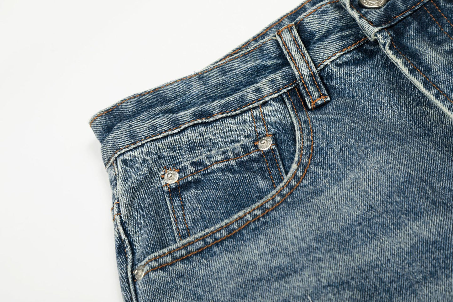 Paint Splatter Curved Denim Jeans WN26128