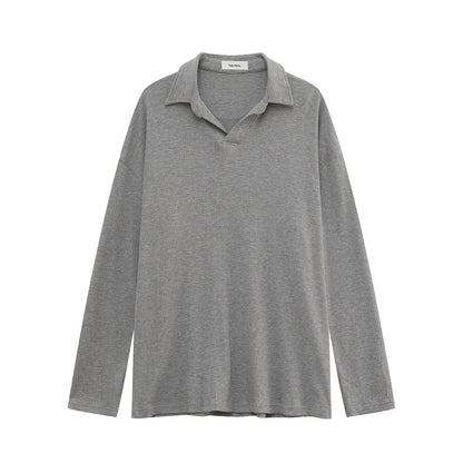 Skipper Rib Long Sleeve Polo Shirt WN24975