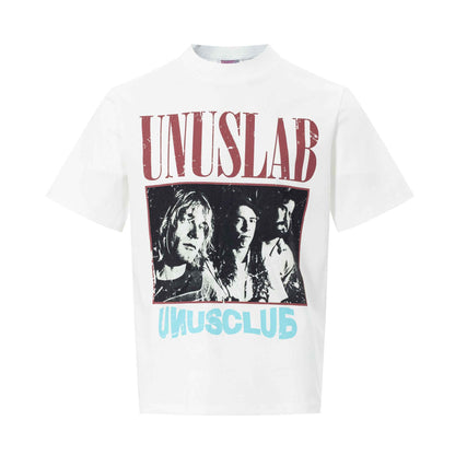 Graphic Portrait Print Short Sleeve T-Shirt WN25952