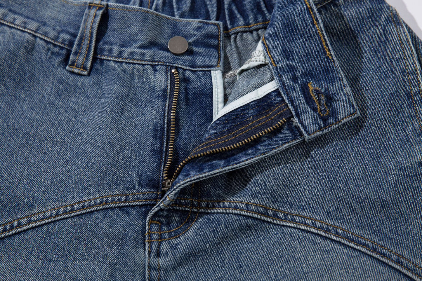 Washed Split-Design Denim Jeans WN13119