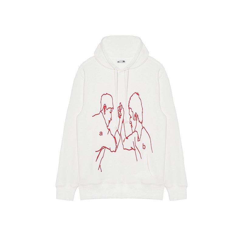 Illustration Print Hoodie WN18892