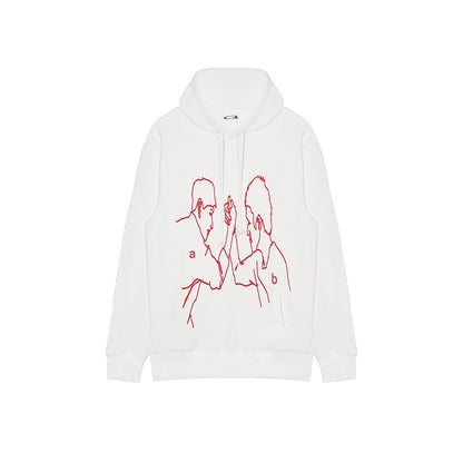 Illustration Print Hoodie WN18892