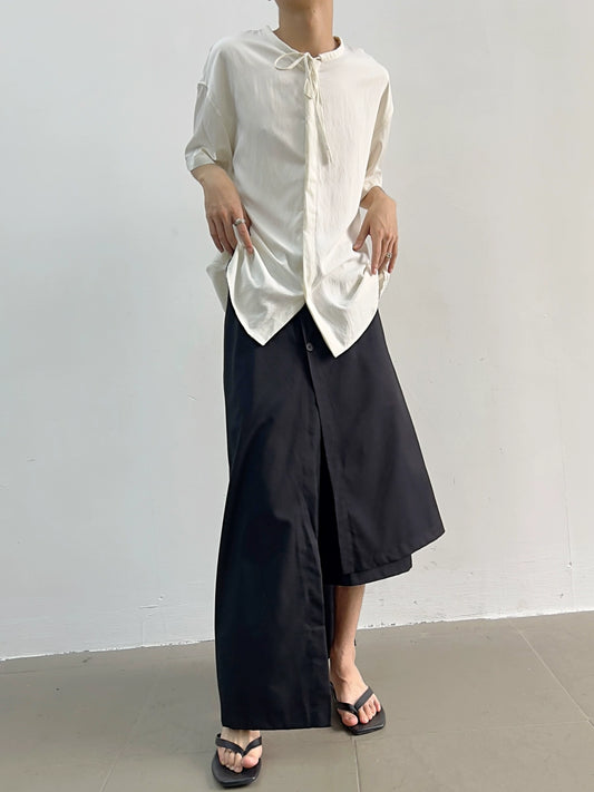 Irregular Wraed Wide Leg Trousers WN7366