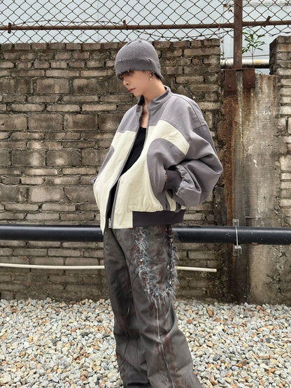 Colorblock Sporty Canvas Jacket WN22985