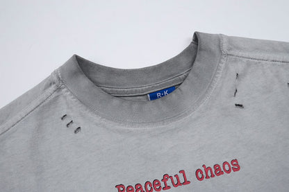 Damage Cross Letter Graphic Tank Top WN27970