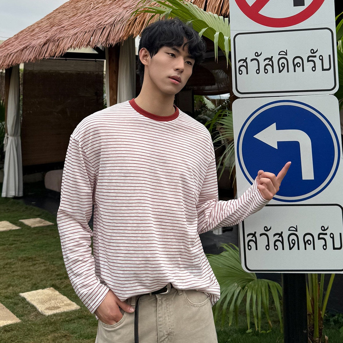 Border Long Sleeve T-Shirt WN24953