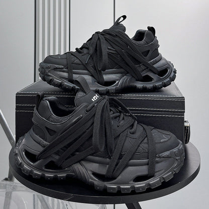 Thick Sole Lace-Up Sneakers WN24727