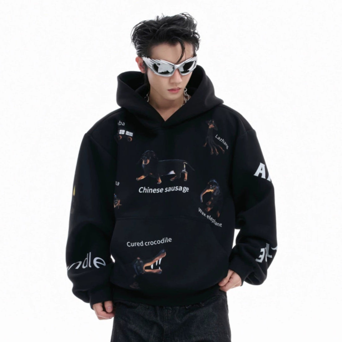 Abstract Dachshund Short Hoodie WN20675