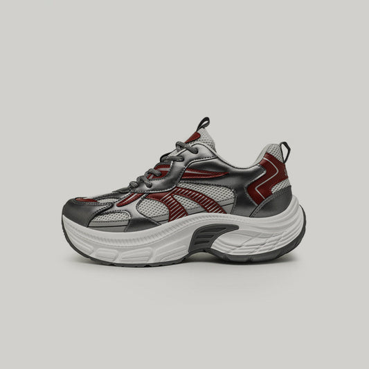 Color-Block Mesh Panel Chunky Sneakers WN23436