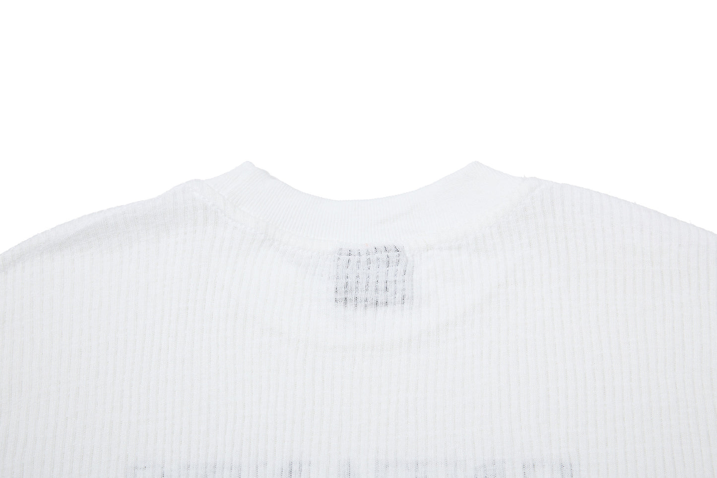Ribbed Graphic Art Print Short Sleeve T-Shirt WN26030