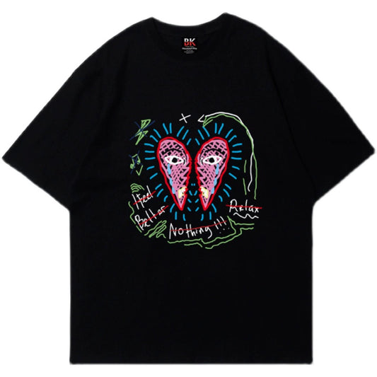 Graphic Design Oversize Short Sleeve T-Shirt WN16609