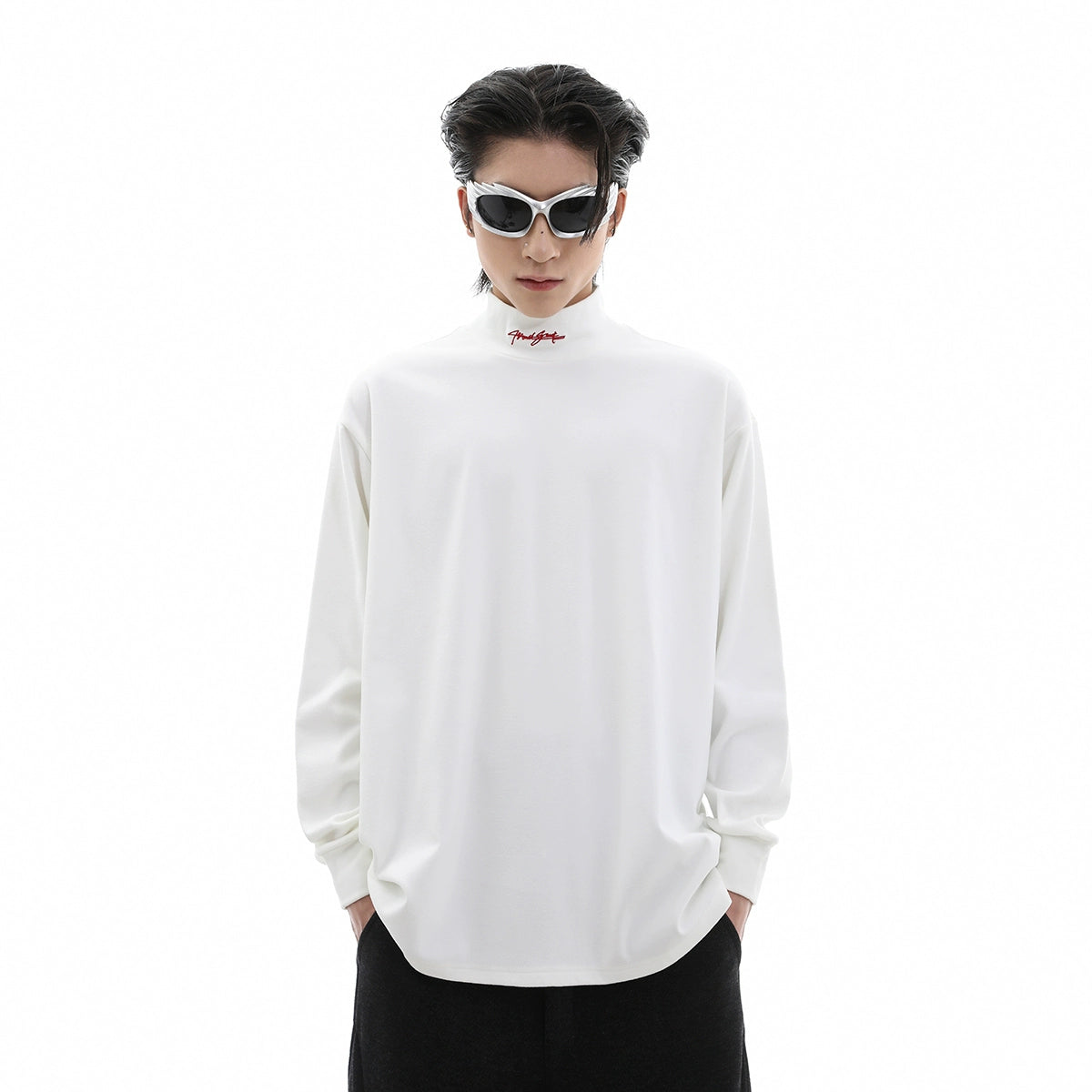 Half High-Neck Long Sleeve T-Shirt WN10316