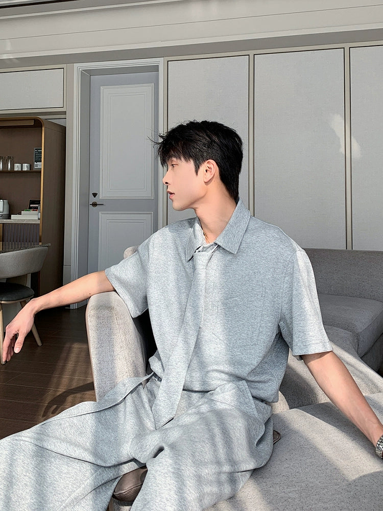 One-Piece Design Short Sleeve Shirts & Pants Setup WN20415